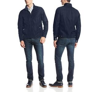 Jack Spade Warren Street Peyton Jacket Shell Fold Pack Bomber Navy Blue Size XL